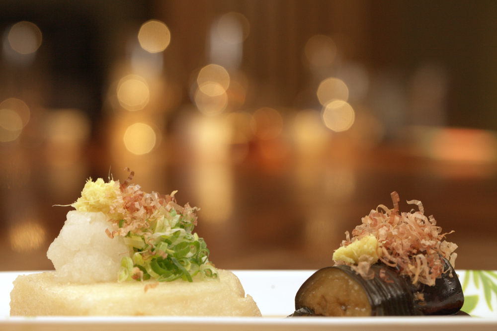 汤汁软炸豆腐茄子