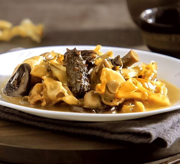 海参花胶焖鲍鱼