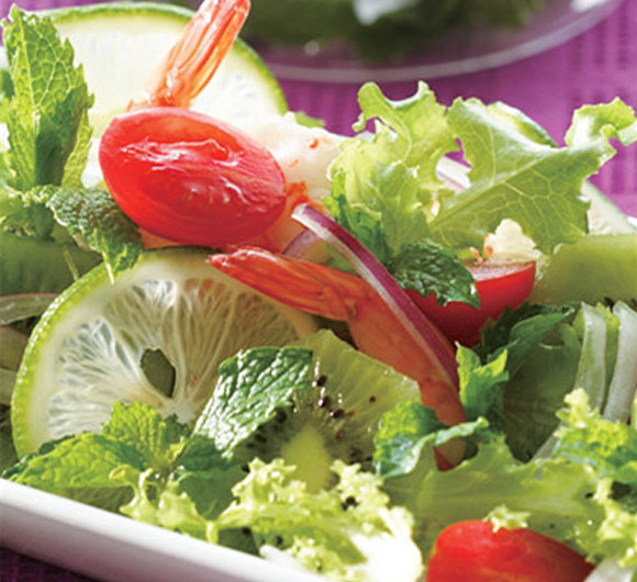 奇异果鲜虾沙拉